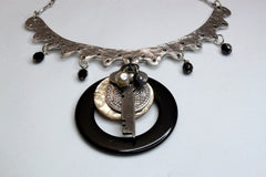 Around the World's Fair - Pewter Breastplate Necklace